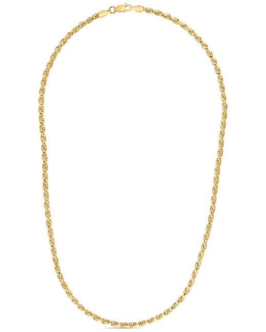 Italian Silver Metallic 14K Over Chain Necklace for men