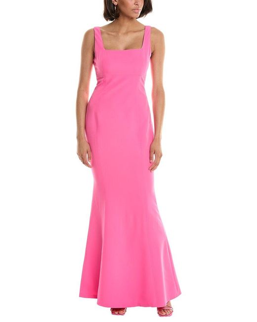 Laundry by Shelli Segal Pink Square Neck Gown