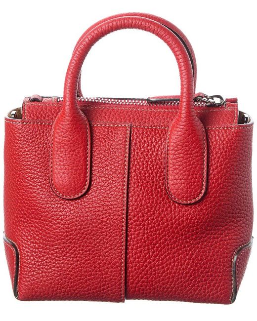 Tod's Red Di Mini Leather Satchel