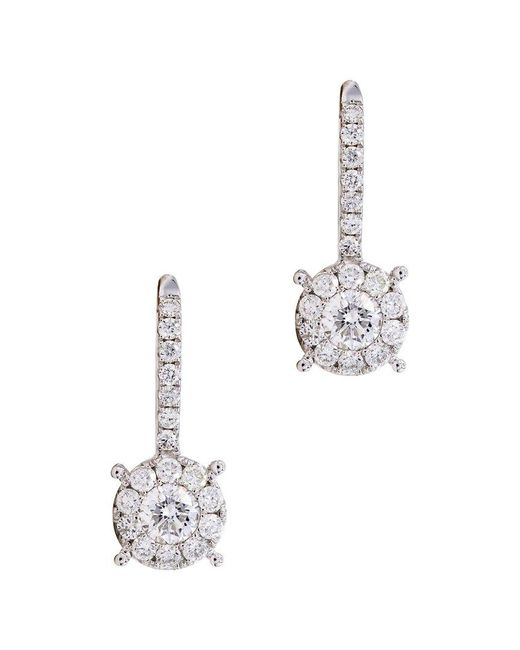 Diana M Fine Jewelry 14k White Gold 1.14 Ct. Tw. Diamond Earrings