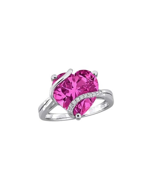 Rina Limor Pink Rose Over 7.30 Ct. Tw. Diamond & Lab-Grown Created Sapphire Wrapped Ring