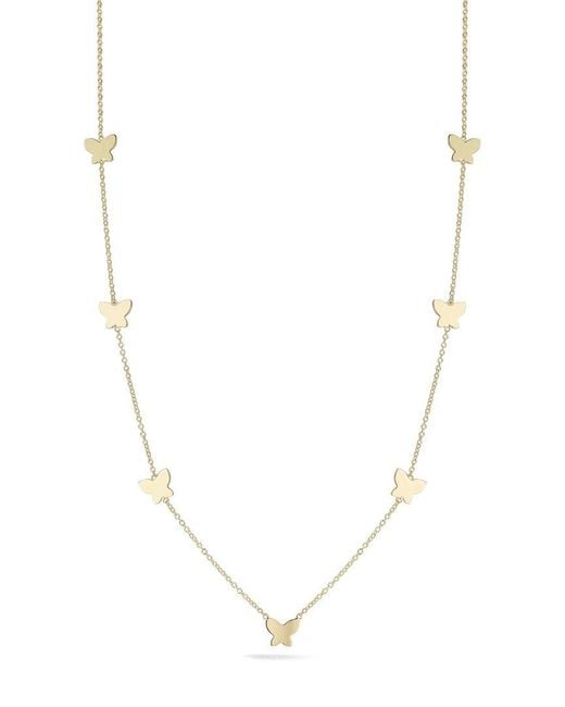 Ember Fine Jewelry Multicolor 14k Butterfly Station Necklace