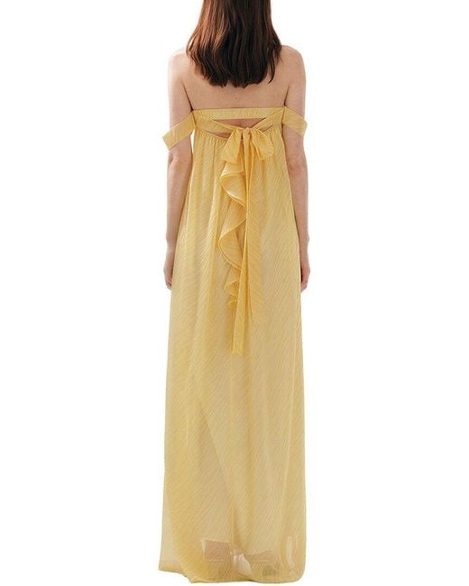 Emma way Yellow Embellished Maxi Dress