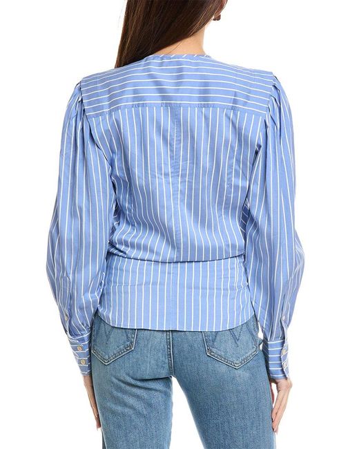 Isabel Marant Blue Isabel Marant E'Toile Brunille Silk Blouse