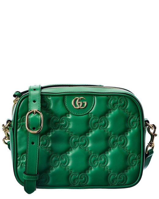 Gucci Green GG Matelasse Leather Shoulder Bag