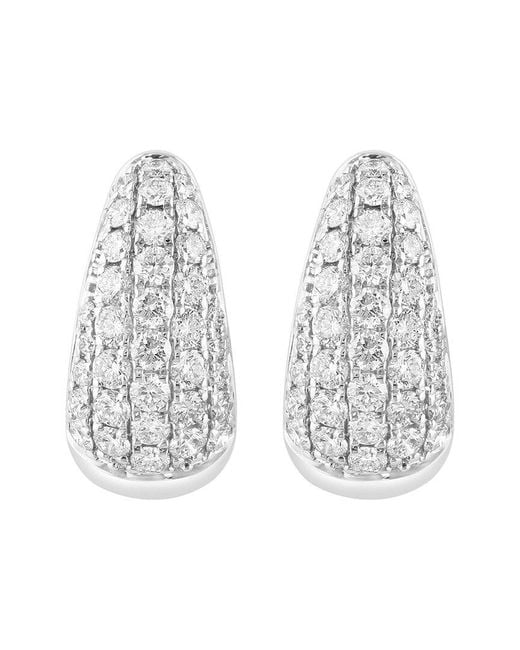 Effy Fine Jewelry White 14K 0.94 Ct. Tw. Diamond Earrings