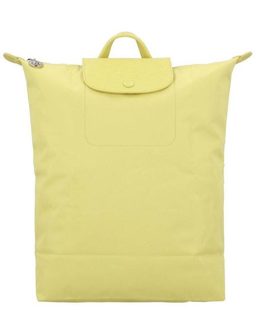 Longchamp Yellow Le Pliage One Medium Backpack