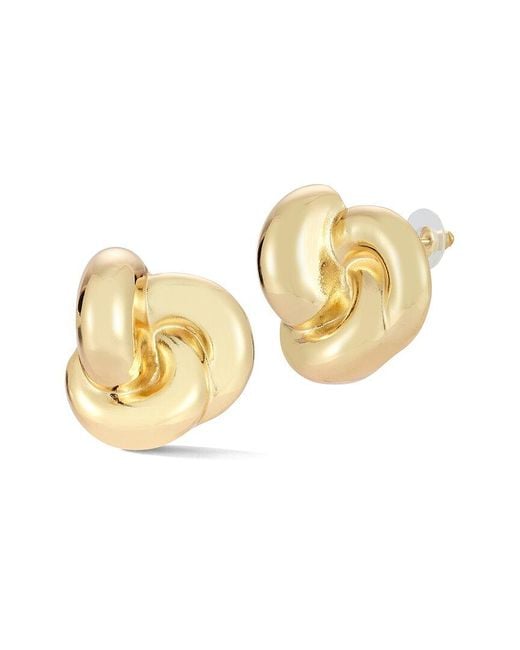 Glaze Jewelry Metallic Plated Love Knot Statement Stud Earrings