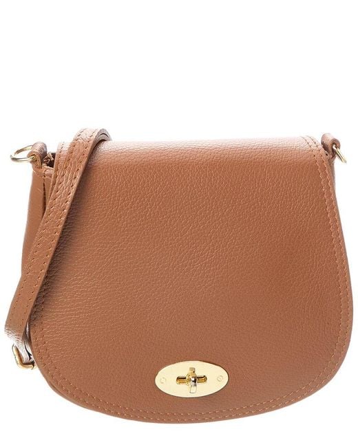 Persaman New York Brown Nadia16 Leather Crossbody
