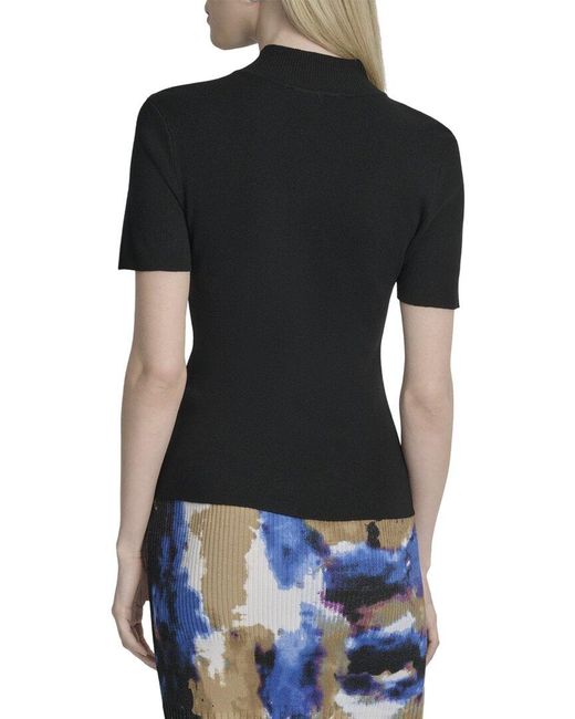 DKNY Black Mock Neck Top