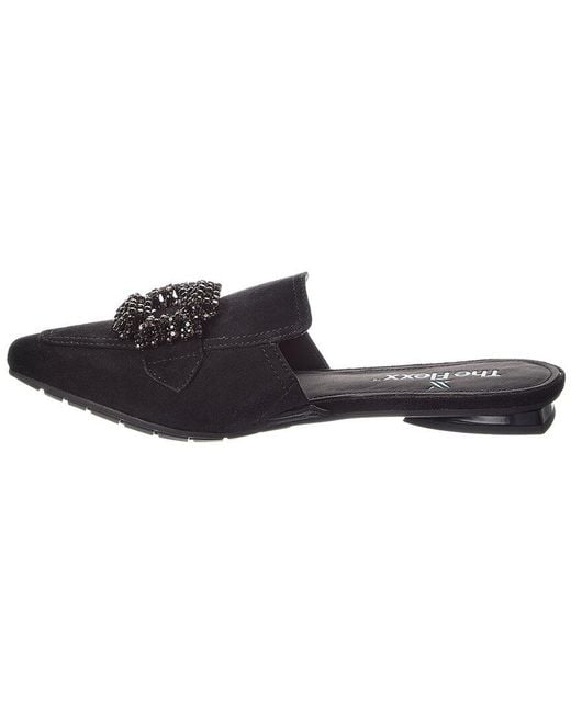 The Flexx Black Gemma Suede Flat