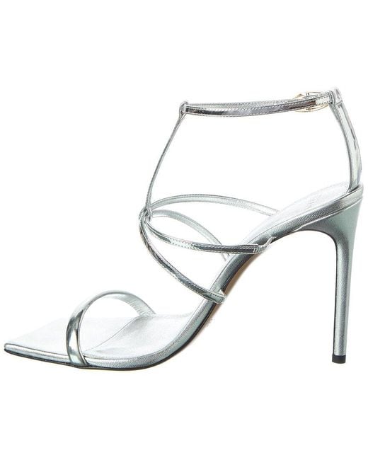 Alexandre Birman White Phoebe 100 Leather Sandal