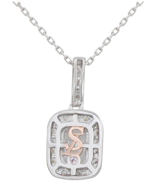 Suzy Levian CZ Jewelry White Suzy Levian Silver Cz Dangle Pendant