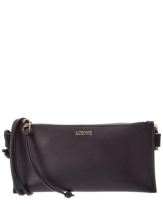 Loewe Gray Joya Leather Shoulder Bag