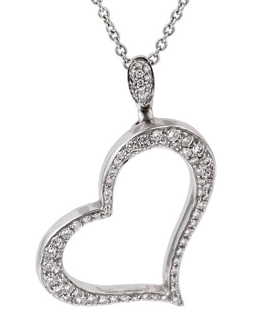Piaget Metallic 18K 0.77 Ct. Tw. Diamond Heart Necklace (Authentic Pre-Owned)