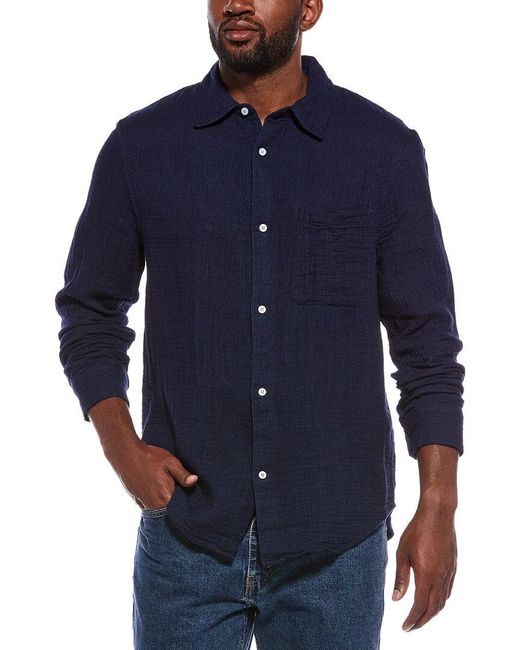 Madewell Blue Dyed Button Up Shirt for men