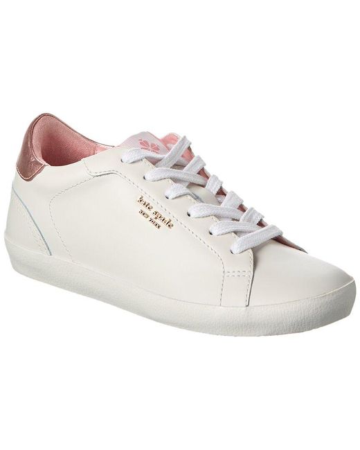 Kate Spade White Ace Leather Sneakers