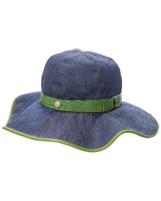 Tod's Blue Leather-Trim Hat