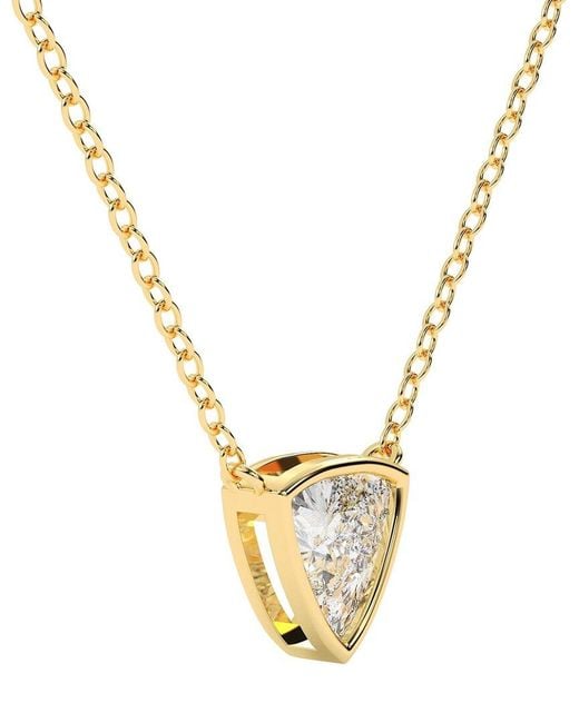 Lab Grown Diamonds Metallic 14K 0.25 Ct. Tw. Lab-Grown Diamond Necklace