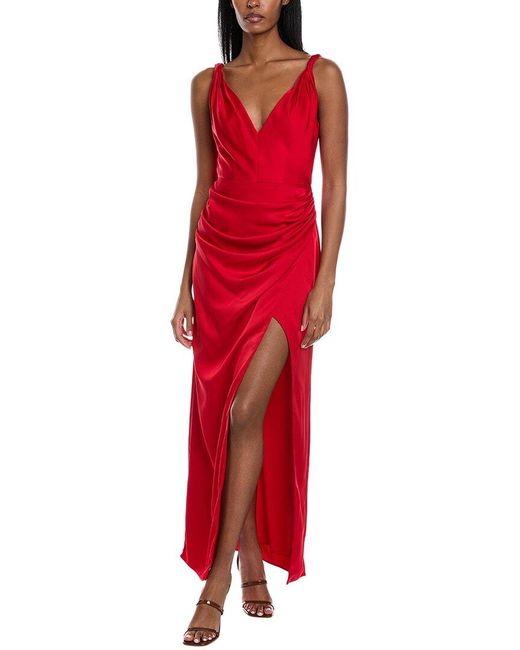 Halston Heritage Red Yvette Gown