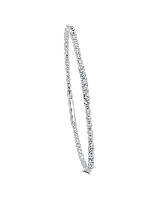 Sabrina Designs White 14k 0.71 Ct. Tw. Diamond Flex Bangle Bracelet