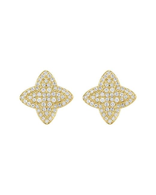 Effy Fine Jewelry Metallic 14K 0.37 Ct. Tw. Diamond Earrings