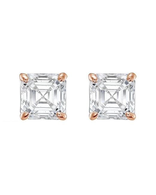 Diana M Metallic Diana M. 14K Rose 10.00 Ct. Tw. Lab-Grown Diamond Earrings