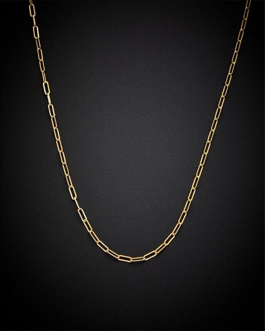 Italian Gold Black 14k Paperclip Link Necklace
