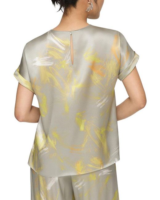 Lafayette 148 New York Multicolor Cuffed Blouse