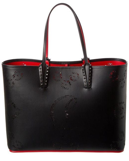 Christian Louboutin Cabata Leather Tote in Black | Lyst