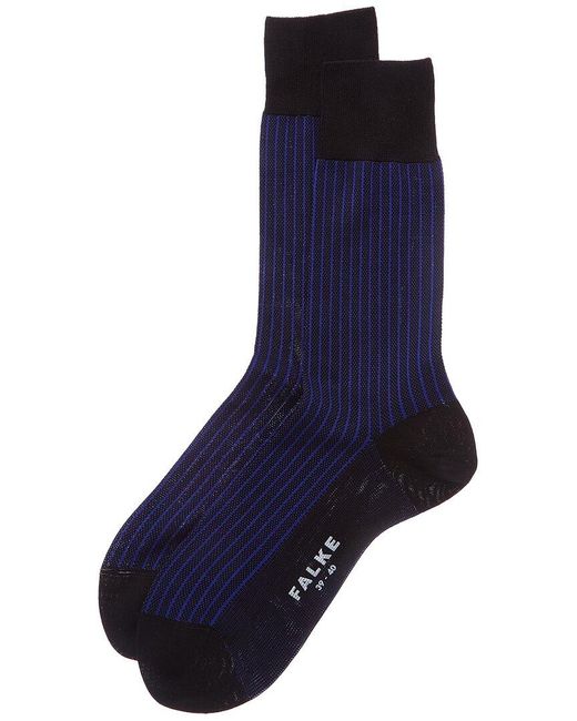 Falke Blue Oxford Stripe Socks for men
