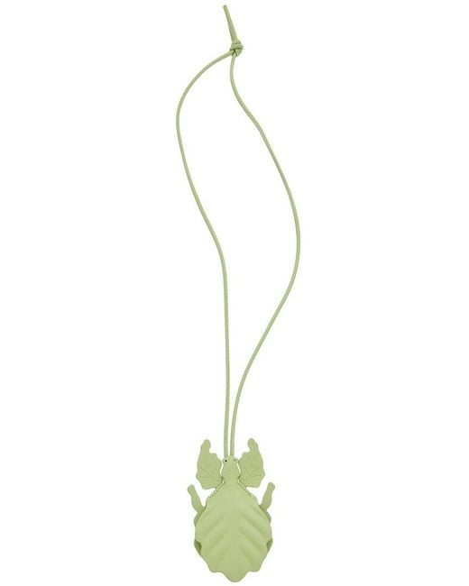 Loewe Metallic Leaf Insect Leather Keyfob Charm