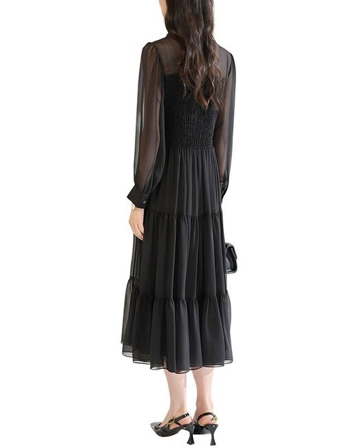 LEON GORI Black Midi Dress