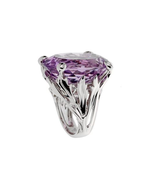 Dior Purple Dior 18K 44.62 Ct. Tw. Diamond & Amethyst Cocktail Ring (Authentic Pre-Owned)