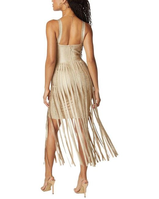 Bebe Natural Bandage Fringe Maxi Dress