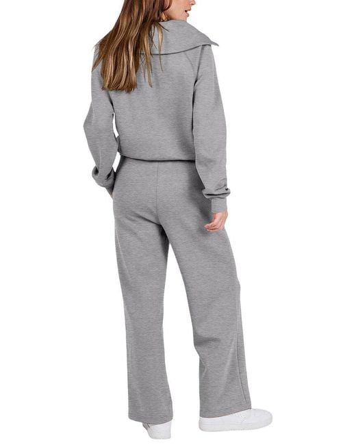 BELLA DESERT Gray 2Pc Sweatshirt & Pant Set