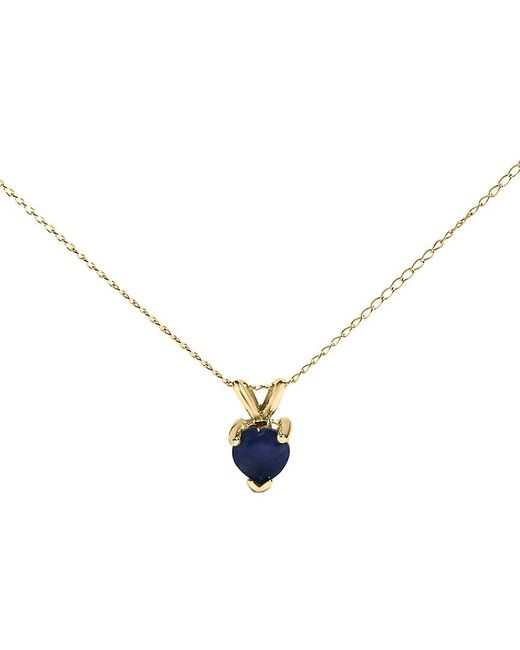 Haus of Brilliance Blue Colorful Gemstones 14K 0.45 Ct. Tw. Sapphire Pendant Necklace