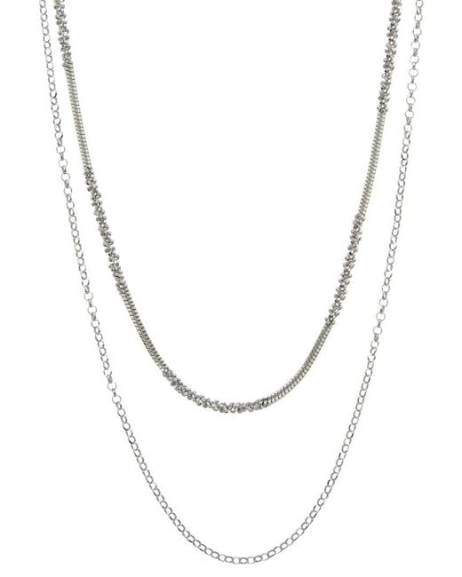 Italian Gold Over Silver Metallic 18K Plated Multi Strand Necklace