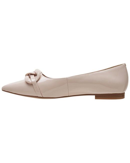 Linea Paolo White Nora Leather Flat