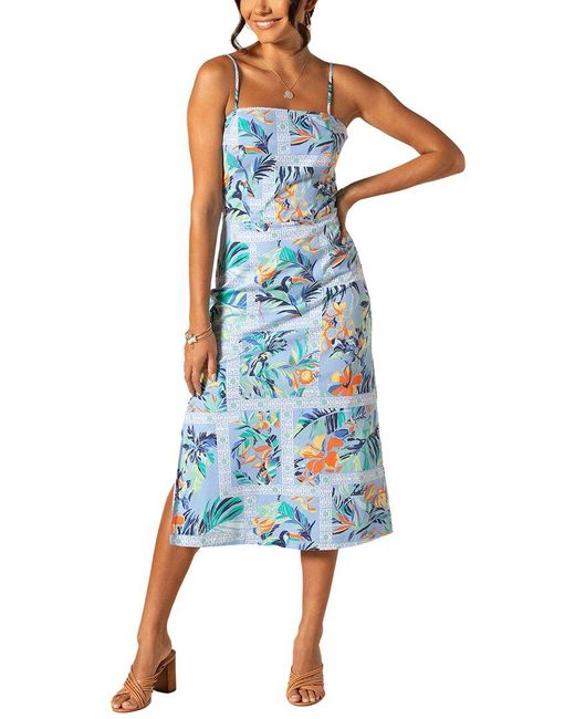 Tori Richard Blue Lucille Bodycon Dress