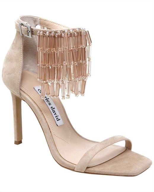 Charles David Pink Enrich Suede Sandal