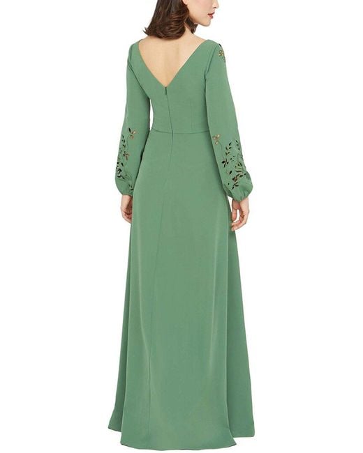 Kay Unger Green Valentina Embellished Dress