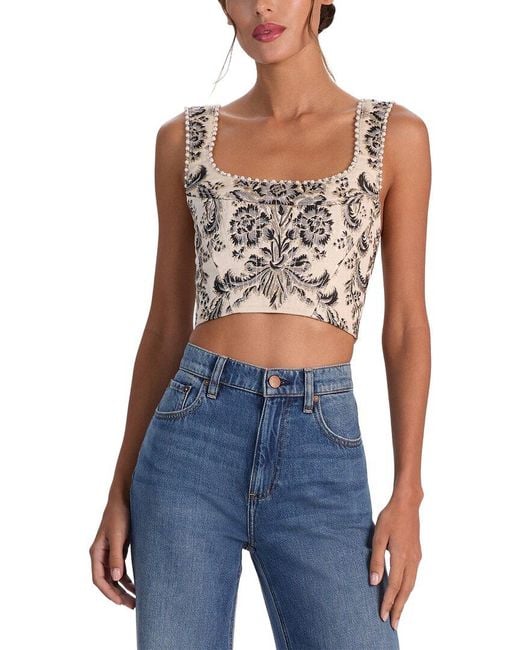 Alice + Olivia Blue Guinevere Bustier