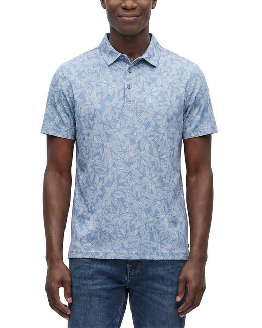 Vintage Summer Blue Tech Performance Polo Shirt for men