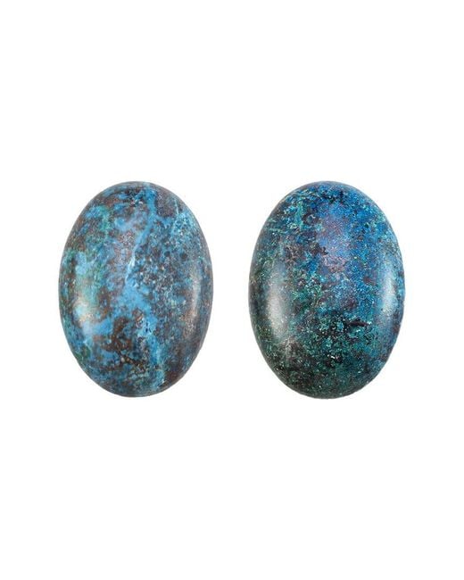 Margo Morrison Blue Sterling Silver Chrysoprase Drop Earrings