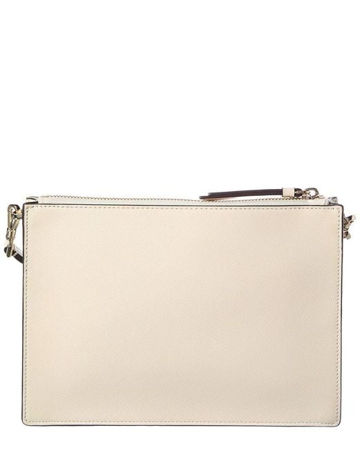 Kate Spade Natural Kate Spade Cameron Leather Zip Leather Crossbody