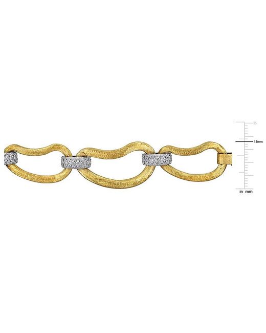 Rina Limor Metallic 14K Two-Tone 0.93 Ct. Tw. Diamond Link Bracelet
