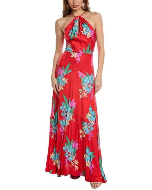 Borgo De Nor Red Rosie Maxi Dress
