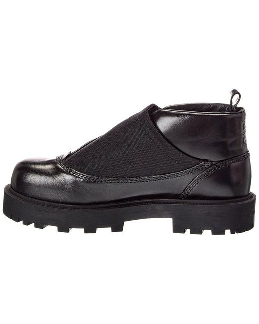 Givenchy Black Mid-Tech Leather Workboot for men