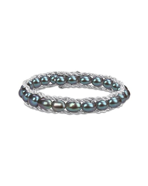Rina Limor White Silver 6-7mm Pearl Bracelet